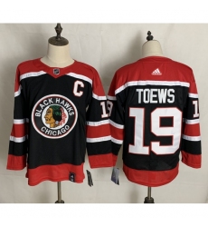 Men's Chicago Blackhawks #19 Jonathan Toews Black 2020-21 Special Edition Replica Player Jersey