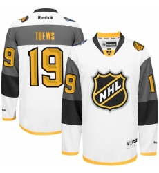 Men's Reebok Chicago Blackhawks #19 Jonathan Toews Authentic White 2016 All Star NHL Jersey