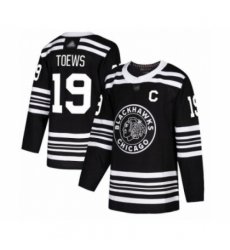 Youth Chicago Blackhawks #19 Jonathan Toews Authentic Black Alternate Hockey Jersey