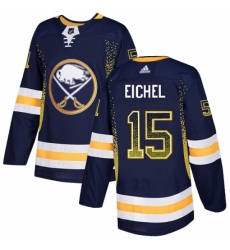 Men's Adidas Buffalo Sabres #15 Jack Eichel Authentic Navy Blue Drift Fashion NHL Jersey