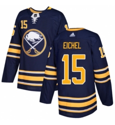 Men's Adidas Buffalo Sabres #15 Jack Eichel Authentic Navy Blue Home NHL Jersey