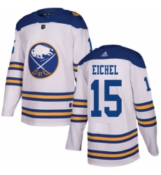 Men's Adidas Buffalo Sabres #15 Jack Eichel Authentic White 2018 Winter Classic NHL Jersey