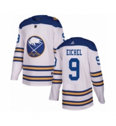Men's Adidas Buffalo Sabres #9 Jack Eichel Authentic White 2018 Winter Classic NHL Jersey