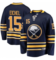 Men's Buffalo Sabres #15 Jack Eichel Fanatics Branded Navy Blue Home Breakaway NHL Jersey