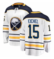 Men's Buffalo Sabres #15 Jack Eichel Fanatics Branded White Away Breakaway NHL Jersey