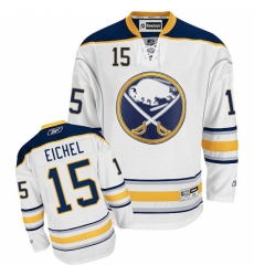 Men's Reebok Buffalo Sabres #15 Jack Eichel Authentic White Away NHL Jersey