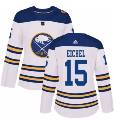 Women's Adidas Buffalo Sabres #15 Jack Eichel Authentic White 2018 Winter Classic NHL Jersey