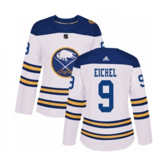 Women's Adidas Buffalo Sabres #9 Jack Eichel Authentic White 2018 Winter Classic NHL Jersey Women's Adidas Buffalo Sabres #9 Jack Eichel Authentic White 2018 Winter Classic NHL Jersey