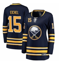Women's Buffalo Sabres #15 Jack Eichel Fanatics Branded Navy Blue Home Breakaway NHL Jersey