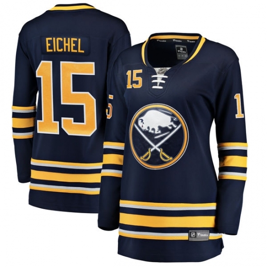 Women's Buffalo Sabres #15 Jack Eichel Fanatics Branded Navy Blue Home Breakaway NHL Jersey Women's Buffalo Sabres #15 Jack Eichel Fanatics Branded Navy Blue Home Breakaway NHL Jersey