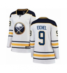 Women's Buffalo Sabres #9 Jack Eichel Fanatics Branded White Away Breakaway NHL Jersey