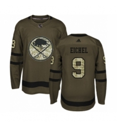 Youth Adidas Buffalo Sabres #9 Jack Eichel Authentic Green Salute to Service NHL Jersey