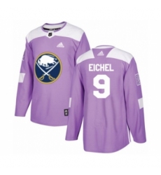 Youth Adidas Buffalo Sabres #9 Jack Eichel Authentic Purple Fights Cancer Practice NHL Jersey