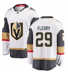 Men's Vegas Golden Knights #29 Marc-Andre Fleury Authentic White Away Fanatics Branded Breakaway NHL Jersey