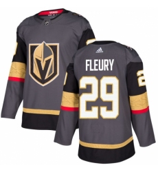 Youth Adidas Vegas Golden Knights #29 Marc-Andre Fleury Authentic Gray Home NHL Jersey