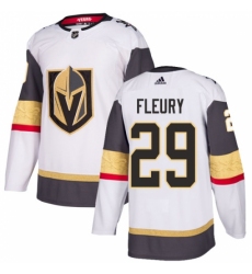 Youth Adidas Vegas Golden Knights #29 Marc-Andre Fleury Authentic White Away NHL Jersey