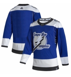 Men's Tampa Bay Lightning adidas Blank Blue 2020-21 Reverse Retro Authentic Jersey