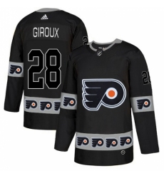 Men's Adidas Philadelphia Flyers #28 Claude Giroux Authentic Black Team Logo Fashion NHL Jersey