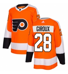 Men's Adidas Philadelphia Flyers #28 Claude Giroux Authentic Orange Home NHL Jersey