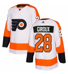 Women's Adidas Philadelphia Flyers #28 Claude Giroux Authentic White Away NHL Jersey