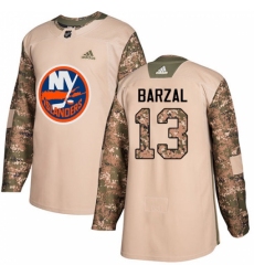 Men's Adidas New York Islanders #13 Mathew Barzal Authentic Camo Veterans Day Practice NHL Jersey