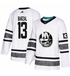 Men's Adidas New York Islanders #13 Mathew Barzal White 2019 All-Star Game Parley Authentic Stitched NHL Jersey