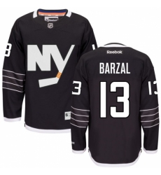 Men's Reebok New York Islanders #13 Mathew Barzal Authentic Black Third NHL Jersey