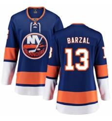 Women's New York Islanders #13 Mathew Barzal Fanatics Branded Royal Blue Home Breakaway NHL Jersey