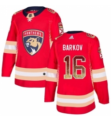 Men's Adidas Florida Panthers #16 Aleksander Barkov Authentic Red Drift Fashion NHL Jersey