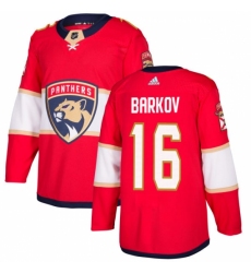 Men's Adidas Florida Panthers #16 Aleksander Barkov Authentic Red Home NHL Jersey