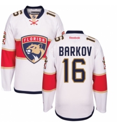 Men's Reebok Florida Panthers #16 Aleksander Barkov Authentic White Away NHL Jersey
