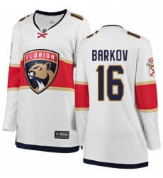 Women's Florida Panthers #16 Aleksander Barkov Authentic White Away Fanatics Branded Breakaway NHL Jersey