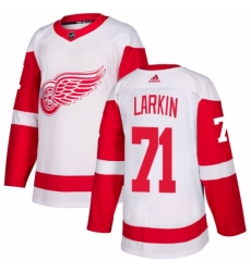 Women's Adidas Detroit Red Wings #71 Dylan Larkin Authentic White Away NHL Jersey