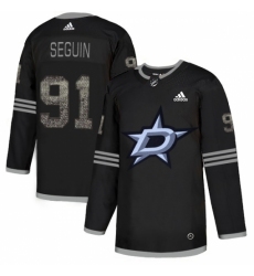 Men's Adidas Dallas Stars #91 Tyler Seguin Black Authentic Classic Stitched NHL Jersey