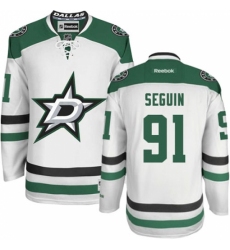 Men's Reebok Dallas Stars #91 Tyler Seguin Authentic White Away NHL Jersey