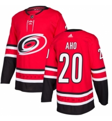 Men's Adidas Carolina Hurricanes #20 Sebastian Aho Authentic Red Home NHL Jersey