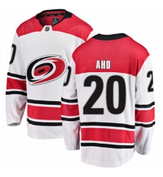 Men's Carolina Hurricanes #20 Sebastian Aho Fanatics Branded White Away Breakaway NHL Jersey