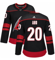 Women's Adidas Carolina Hurricanes #20 Sebastian Aho Premier Black Alternate NHL Jersey