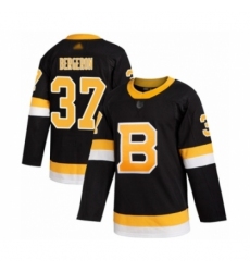 Men's Boston Bruins #37 Patrice Bergeron Authentic Black Alternate Hockey Jersey