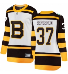 Women's Boston Bruins #37 Patrice Bergeron White 2019 Winter Classic Fanatics Branded Breakaway NHL Jersey