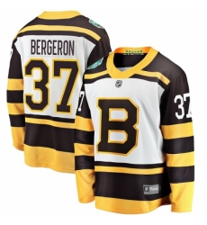 Youth Boston Bruins #37 Patrice Bergeron White 2019 Winter Classic Fanatics Branded Breakaway NHL Jersey
