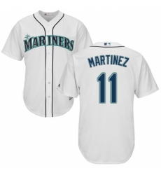 Youth Majestic Seattle Mariners #11 Edgar Martinez Replica White Home Cool Base MLB Jersey