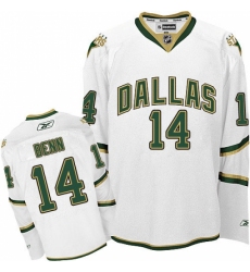 Men's Reebok Dallas Stars #14 Jamie Benn Premier White Third NHL Jersey