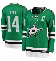 Women's Dallas Stars #14 Jamie Benn Authentic Green Home Fanatics Branded Breakaway NHL Jersey