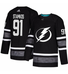 Men's Adidas Tampa Bay Lightning #91 Steven Stamkos Black 2019 All-Star Game Parley Authentic Stitched NHL Jersey