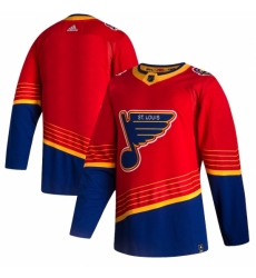 Men's St. Louis Blues adidas Blank Red 2020-21 Reverse Retro Authentic Jersey