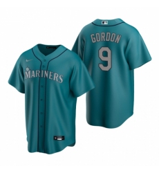 Men's Nike Seattle Mariners #9 Dee Gordon Aqua Alternate Stitched Baseball Jersey