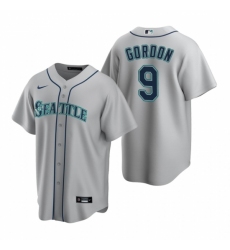 Men's Nike Seattle Mariners #9 Dee Gordon Gray Road Stitched Baseball Jersey