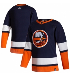 Men's New York Islanders Blank adidas Navy 2020-21 Reverse Retro Authentic Jersey