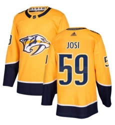 Men's Adidas Nashville Predators #59 Roman Josi Authentic Gold Home NHL Jersey